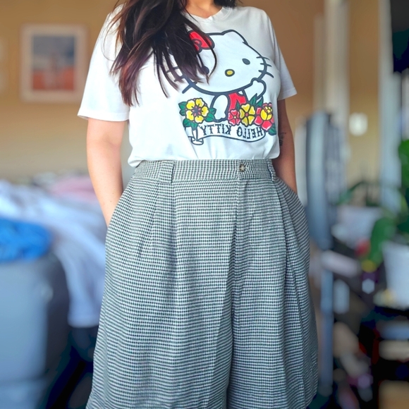 Sag Harbor Woman Vintage Houndstooth Shorts Size 16w - Picture 11 of 12